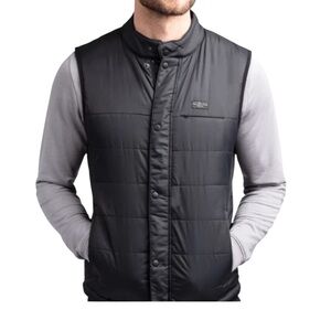 Travis Mathew Black Puffer Vest Mens Size M